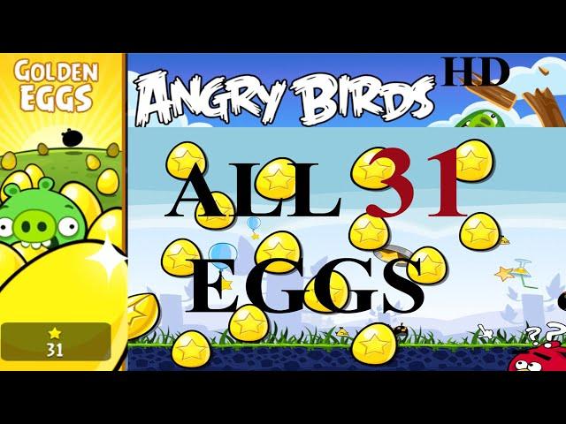 Angry Birds Gameplay| How to find all 31 Golden Eggs| Complete| FULL HD