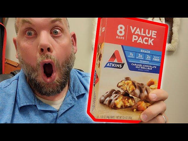 Review for Atkins caramel chocolate nut roll bar