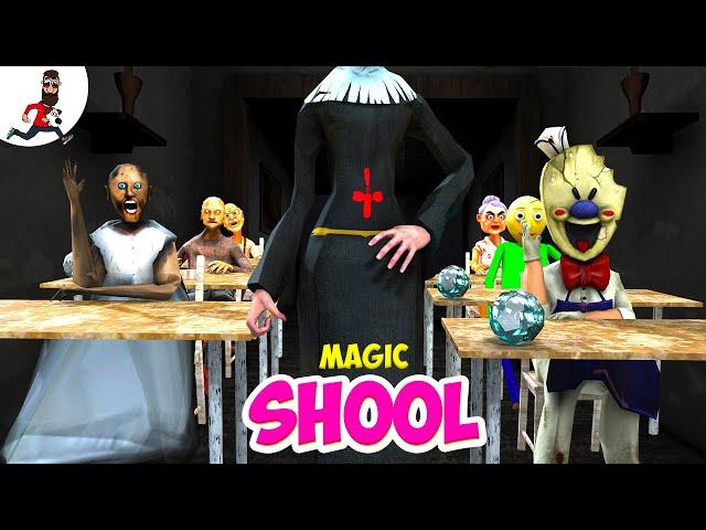 Magic School  Funny Animation Granny, Ice Scream, Evil Nun, Baldi vs Aliashraf