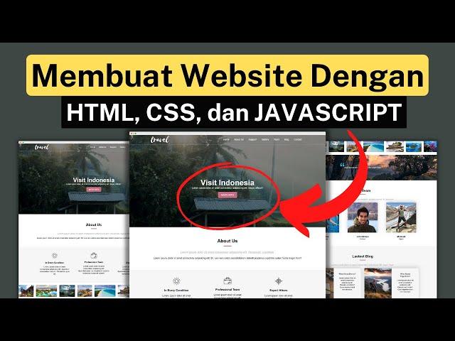 MUDAH! BUAT WEBSITE TRAVEL DENGAN HEADER VIDEO // Membuat Website Dengan HTML CSS dan Javascript