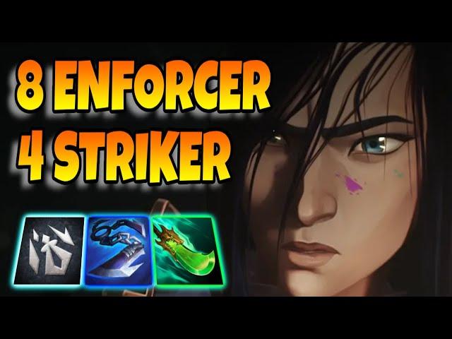 I tried Enforcer 8 with quickstriker Cait in TFT SET 13