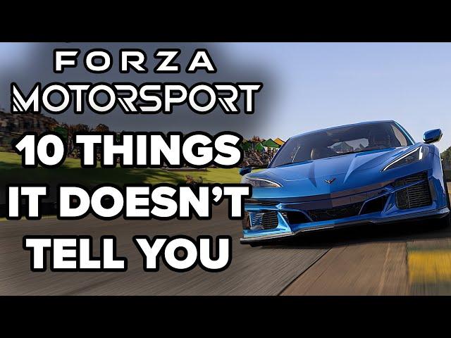 10 Beginners Tips And Tricks Forza Motorsport DOESN'T TELL YOU