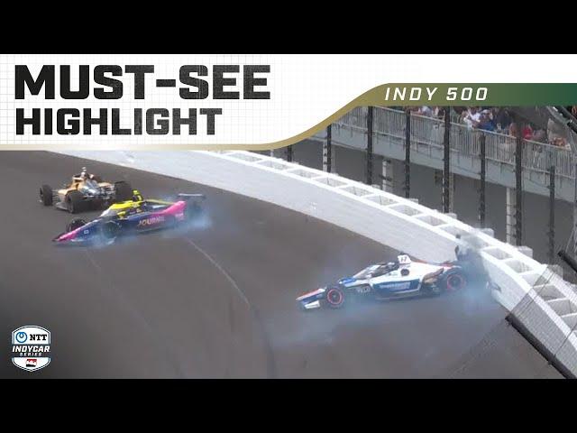 Kyle Larson’s bid for the ‘Double’ derailed in multi-car crash at Indy 500 | INDYCAR