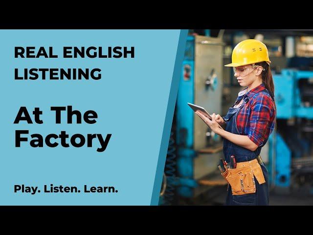 In the factory - learn vocabulary for work in English