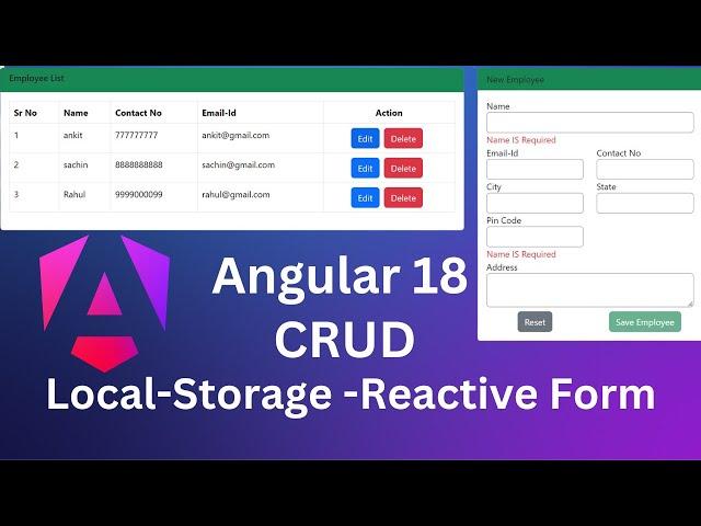 Angular 18 CRUD with Local Storage | Angular 18 Tutorial