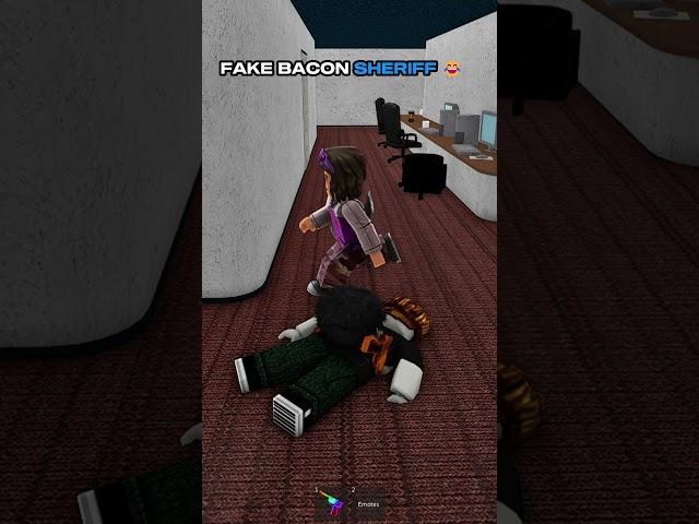 FAKE BACON BODY TROLLING IN MM2  #roblox #mm2