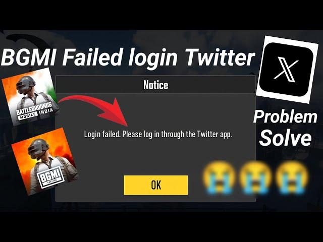 login failed please login through the twitter app - how to fix bgmi login problem