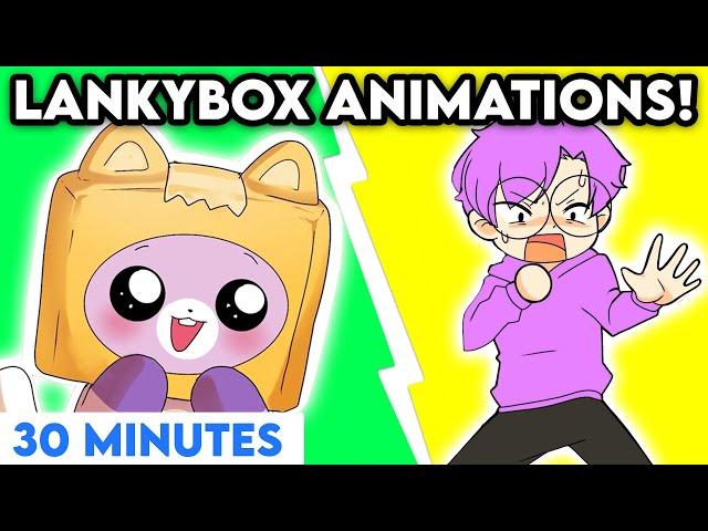 LANKYBOX TOP 10 ANIMATIONS COMPILATION! *MOST VIEWED* (JUSTIN, FOXY, BOXY, ROCKY,  ADAM 30 MINUTES!)