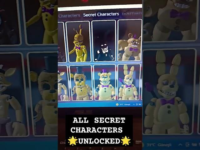 İ unlocked all secret characters in Fredbear mega roleplay