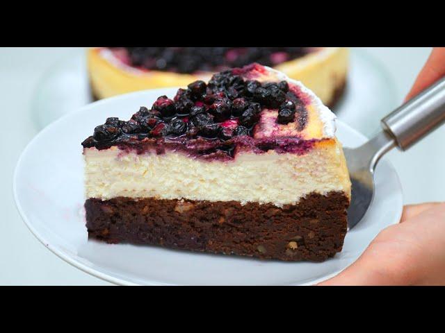 UNREALISTICALLY DELICIOUS! BROWNIE CHEESECAKE WITH BLUEBERRIES | Cooking together