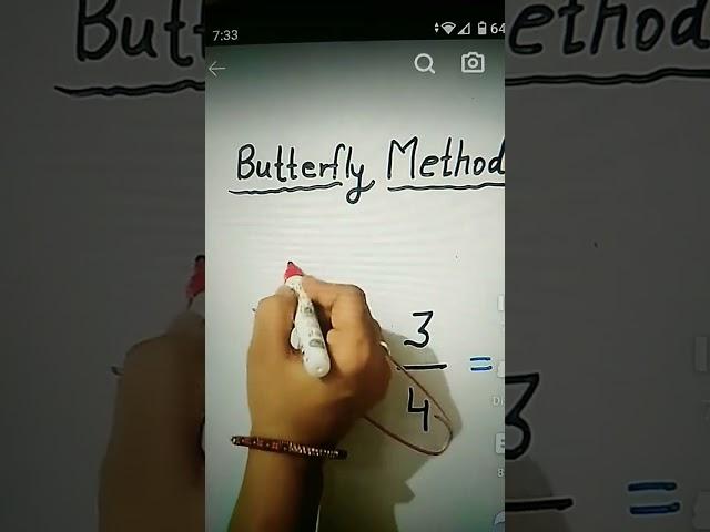 Addition Trick |  butterfly methof for addition fraction| Fraction trick #shorts #fraction #tricks