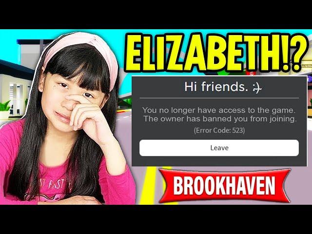 OMG!  EXPLORER ELIZABETH Joins my Game and THIS HAPPENED... (Roblox Brookhaven RP)