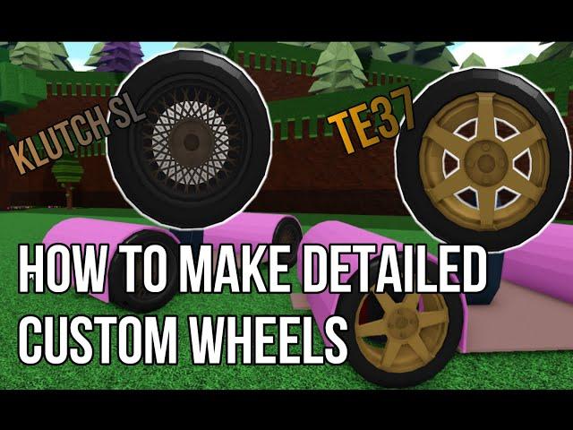 How to make detailed custom wheel [Klutch SL] & [TE37] | Build A Boat For Treasure