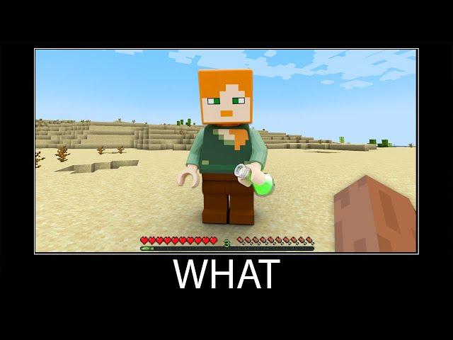 Minecraft wait what meme part 325 realistic minecraft Lego Alex