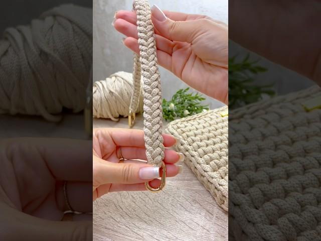 Alça de crochê para bolsa facil /trança dos dois lados/ renda irlandesa/ crochet strap for bag