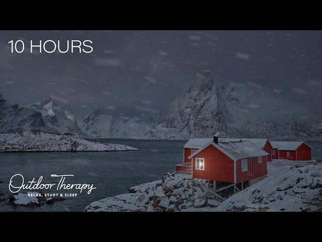 A Nordic Blizzard to Calm your Noisy Mind | Low Howling Wind & Blowing Snow Ambience | 10 HOURS