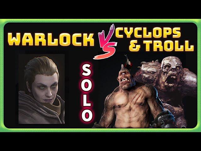 Solo Cyclops & Troll VS Warlock | Solo Mastery Challenge | Dark and Darker