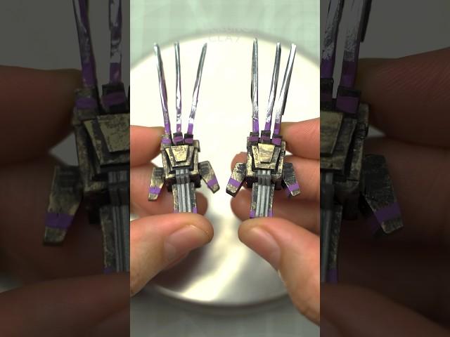 How to make Titan tv man claws with Polymer Clay. [ SKIBIDI TOILET ] #shorts