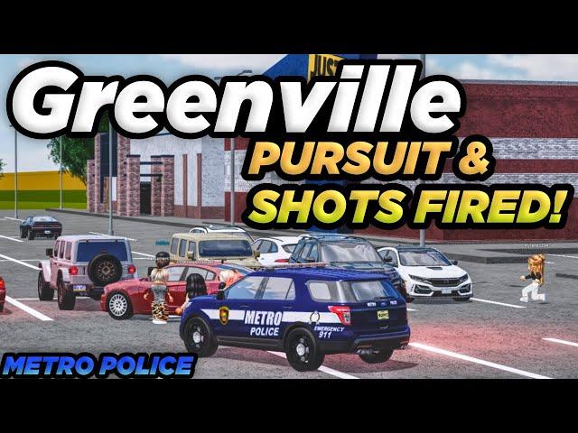 STOLEN METRO POLICE CAR LEADS TO PURSUIT, SHOTS FIRED! - Metro Police | ROBLOX - Greenville Roleplay