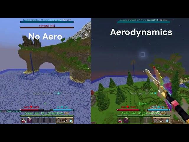 Wynncraft Warrior Lootrun Aerodynamics vs No Aero