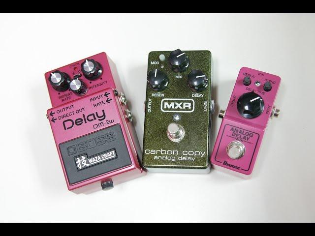 ANALOG DELAY COMPARISON: BOSS DM-2W vs MXR Carbon Copy vs Ibanez Analog Delay Mini