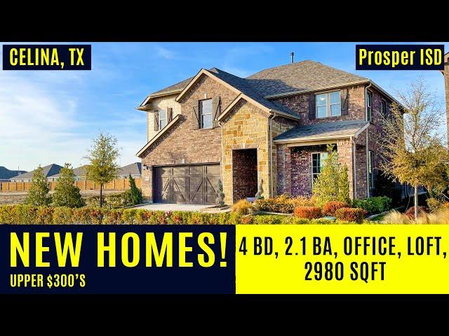 New Homes DFW - Celina, TX - Prosper ISD - Creeks of Legacy.  2 Story 4 Beds 2980 Sqft House Plan