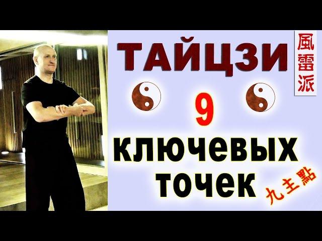 Структура тайцзицюань: 9 ключевых точек (цзючжудянь 九主點)