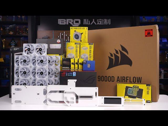 「BRO」4K Water Cooled PC Build First Blood Corsair 9000D Dual Loop With 34 Unit Fan .#pcbuild #9000D