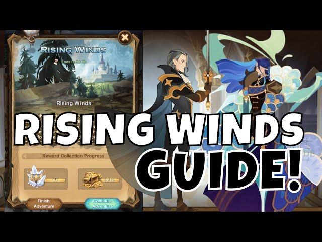 RISING WINDS - FAST GUIDE - VOYAGE OF WONDERS! [FURRY HIPPO AFK ARENA]