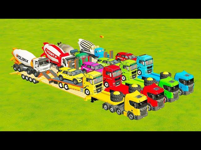 Efficient Strategy for Mastering Heavy Vehicle Transport Excavator, Mixer Truck,Police Car to Garage