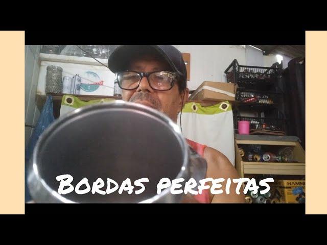 bordas de canecas de latinhas diferenciadas e perfeitas