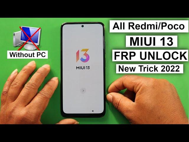 All Redmi/Poco Miui 13 FRP Unlock/Bypass Google Account Lock Without PC New Method 100% Easy