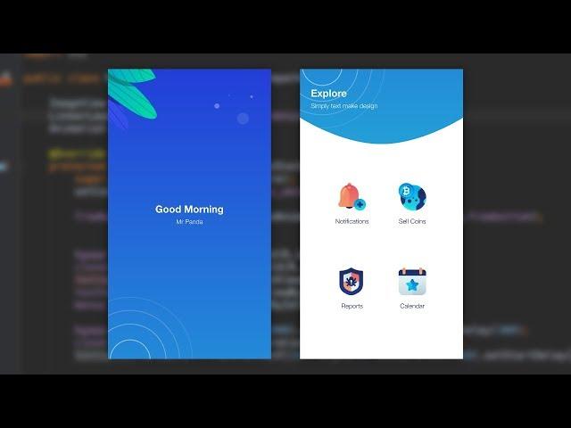 Splash Home Mobile UI Design Animation Adobe Xd to Android Studio Tutorial