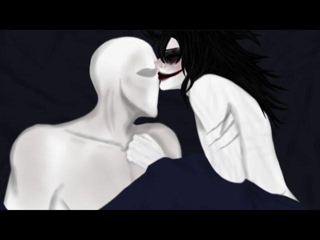 ~Не любишь?...люблю!~ meme creepypasta (Slenderman×Jeff the killer)