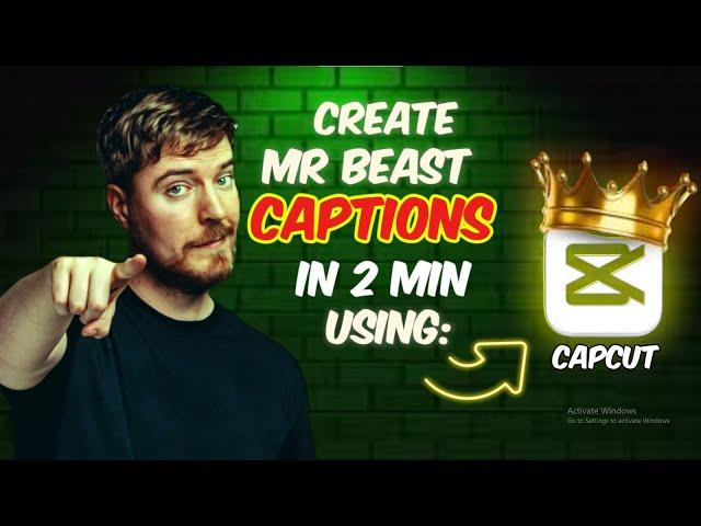 How To CREATE MrBeast captions using CapCut / 2024 Tutorial