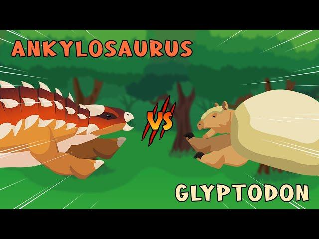 Ankylosaurus vs Glyptodon | Prehistoric Animals vs Dinosaurs [S1] | Animal Animation