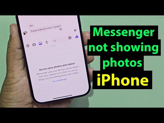 How to allow messenger to access photos on iphone