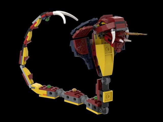 LEGO Creator 31102 3in1 - Building Cobra / Fire Snake out of Fire Dragon Set