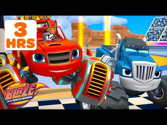 Blaze Uses Power Tires to FLY, Transformations, & More!  | 3 Hours | Blaze and the Monster Machines