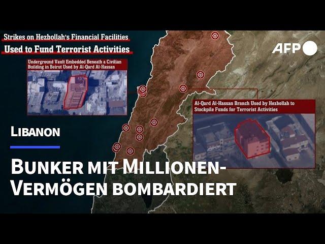 Libanon: Israel bombardiert Bunker mit Millionen-Vermögen | AFP