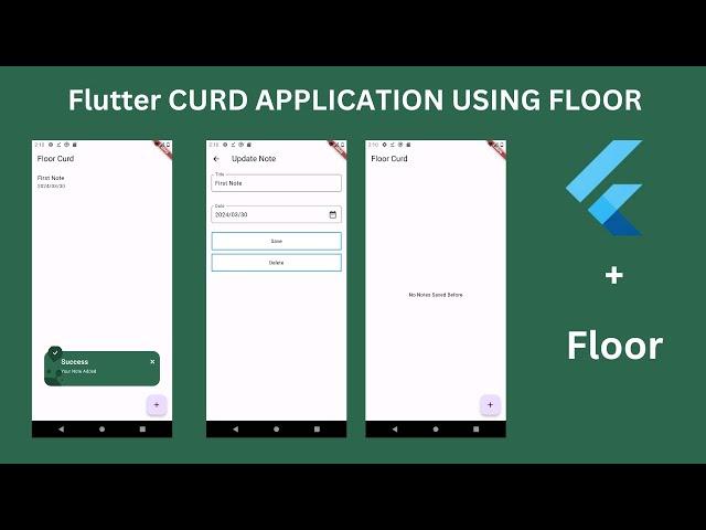 Flutter CURD Application With Floor 2024