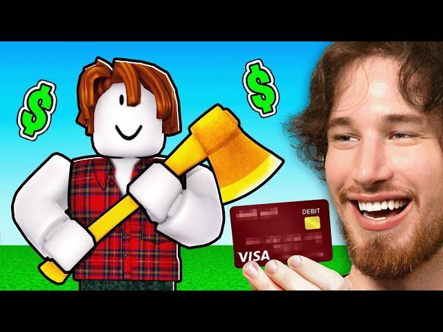 Spending $100,000 for the STRONGEST AXE in Roblox