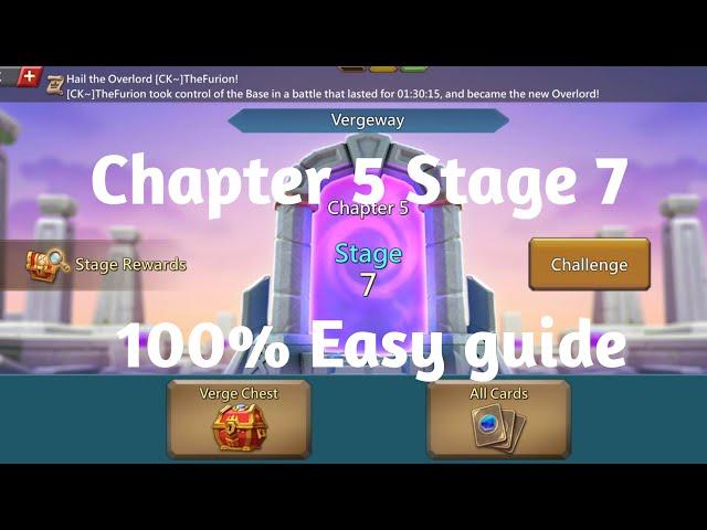 Lords mobile Vergeway Chapter 5 Stage 7 easiest guide