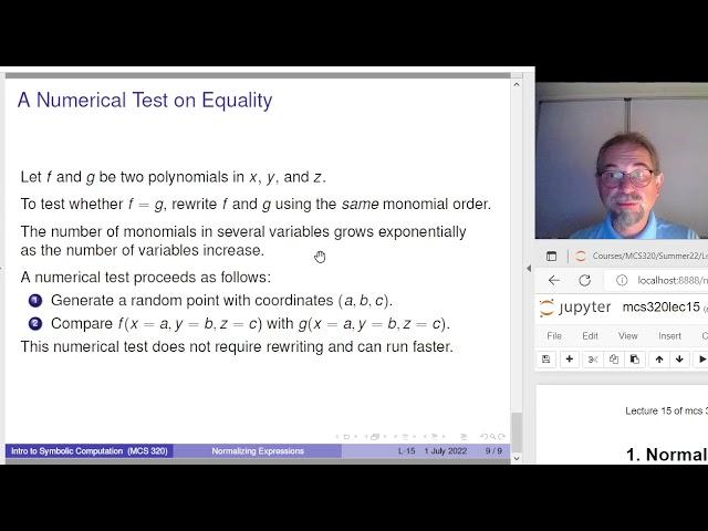 Normalizing Expressions by bringing into normal form, using multivariate polynomials or numerically