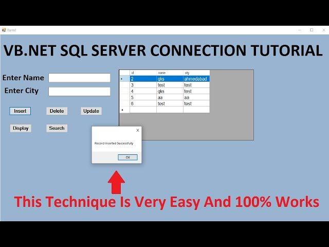 VB.NET insert update delete view and search data with SQL database (WITH CODE)