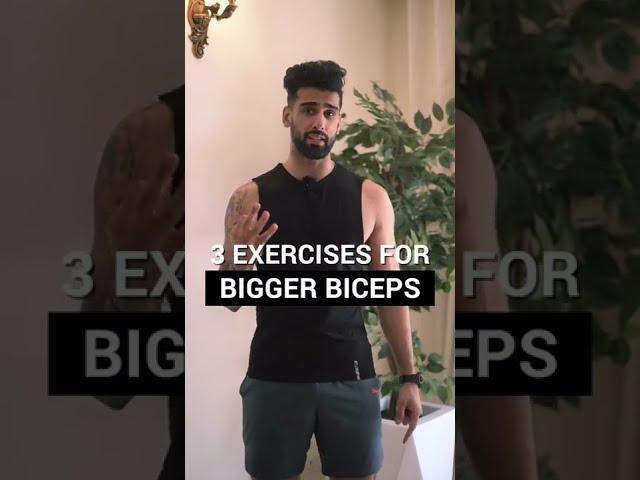 3 Best BICEPS EXERCISES For Bigger Arms | Abhinav Mahajan #shorts