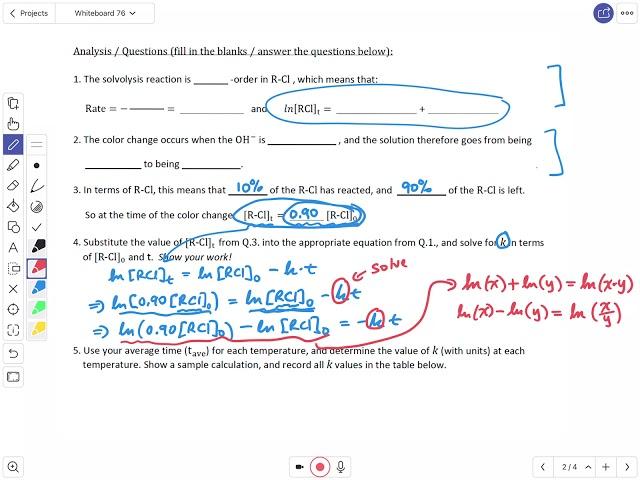 Ea lab calculation help