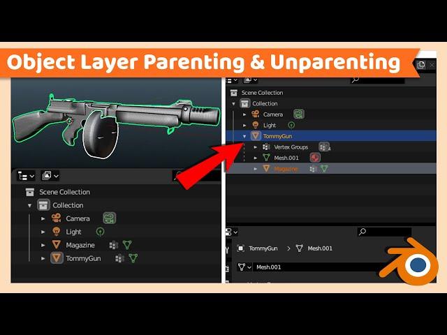 Parent and Unparent Object Layers | Blender Tutorial