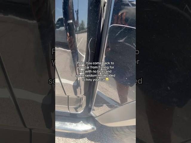 My car got KEYED while I was fishing! #fishing #shorts