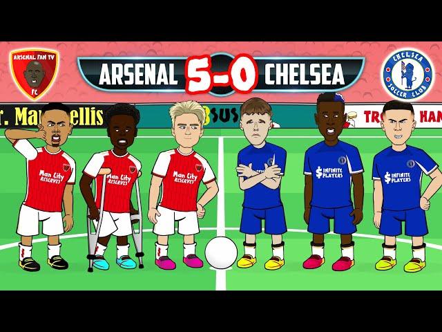 5-0! Arsenal DESTROY Chelsea! (Havertz White Trossard Parody Goals Highlights 2024 Chant)